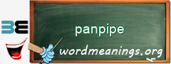 WordMeaning blackboard for panpipe